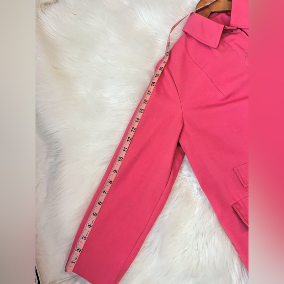 Wamsutta Vintage 1950s Pink Trench Coat XL - Picture 6 of 12